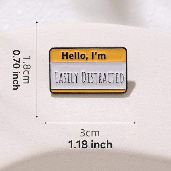 NEW‼️'Easily Distracted' Pin - Picture 3 of 3